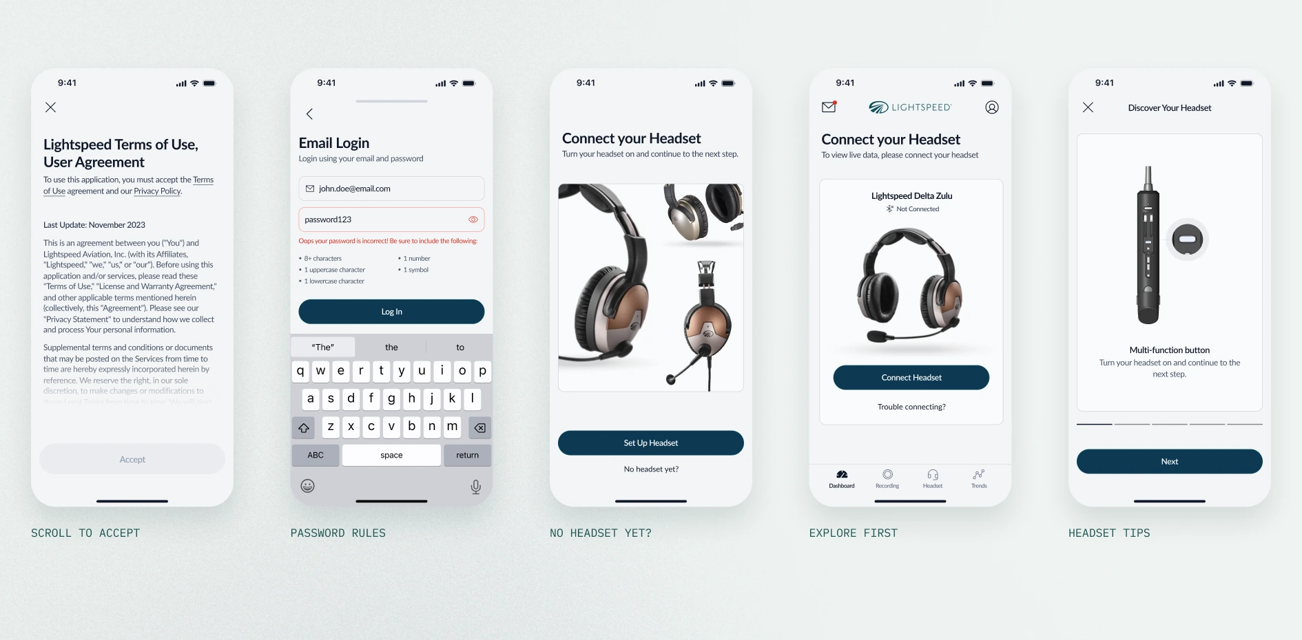 Onboarding screens refined over two rounds